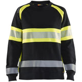 Blåkläder Damen 3409 Warnschutz Sweatshirt – schwarz/gelb