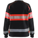Blåkläder Damen 3409 Warnschutz Sweatshirt – schwarz/rot