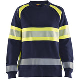 Blåkläder Damen 3409 Warnschutz Sweatshirt – marine/gelb