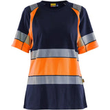 Blåkläder Damen 3410 Warnschutz T-Shirt – marine/orange