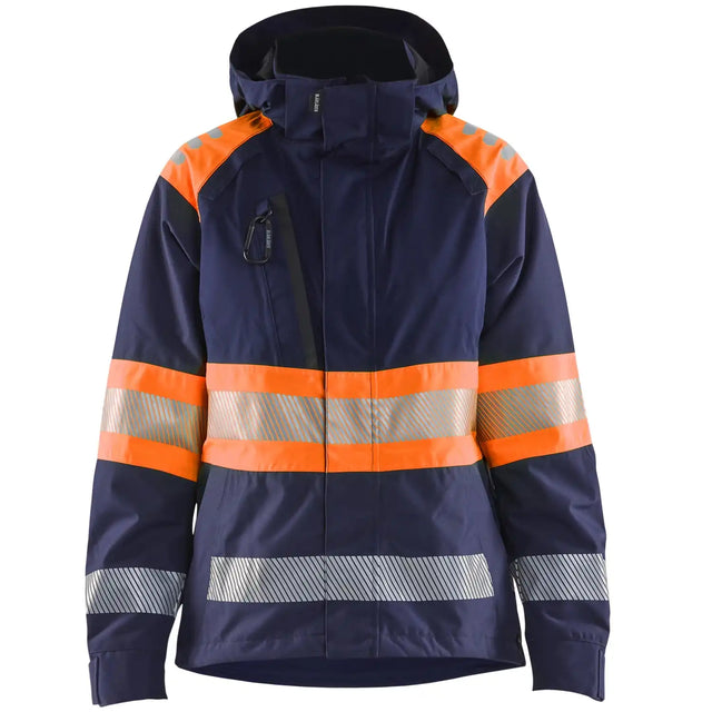 Blåkläder Damen 4430 Warnschutz Regenjacke Kl. 1 – marine/orange