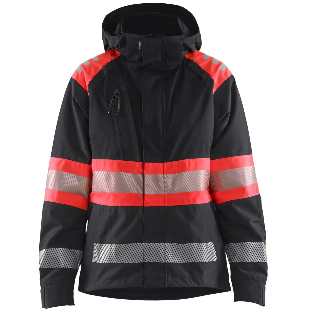 Blåkläder Damen 4430 Warnschutz Regenjacke Kl. 1 – schwarz/rot