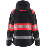 Blåkläder Damen 4430 Warnschutz Regenjacke Kl. 1 – schwarz/rot