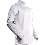 Mascot 22681-618 Customized Zip-Langarmshirt – weiß
