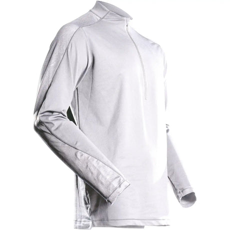 Mascot 22681-618 Customized Zip-Langarmshirt – weiß