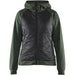 Blåkläder Damen 3464 Hybrid Kapuzen-Sweatjacke – herbstgrün/schwarz