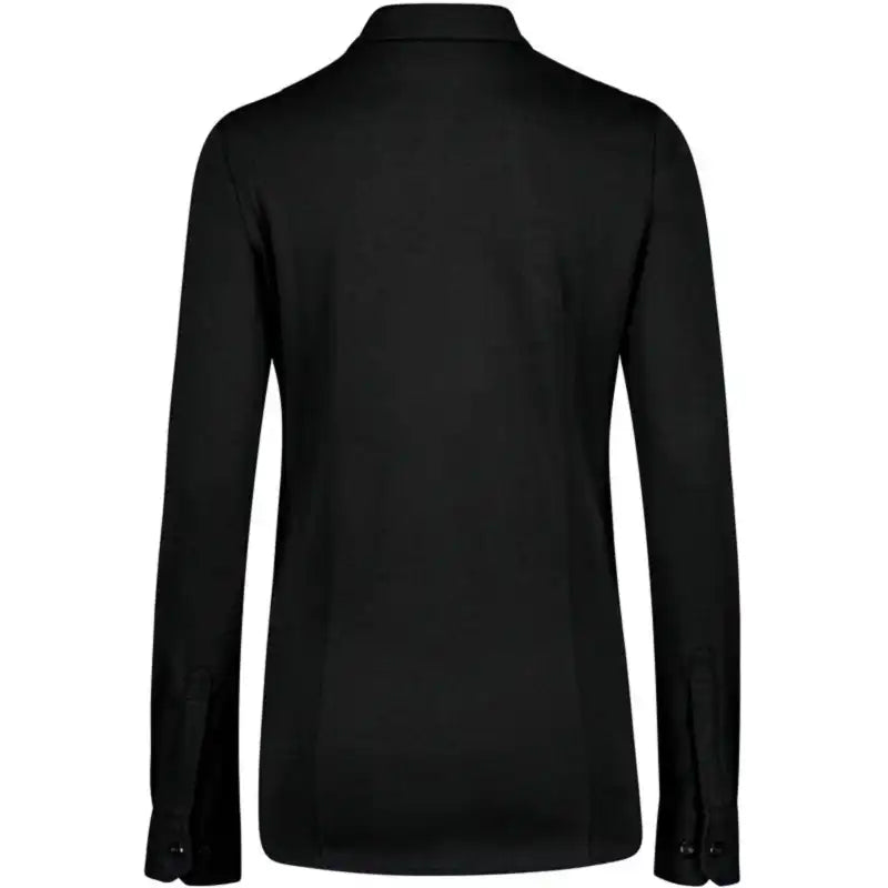 Hakro Cotton TEC 136 langarm Bluse – schwarz