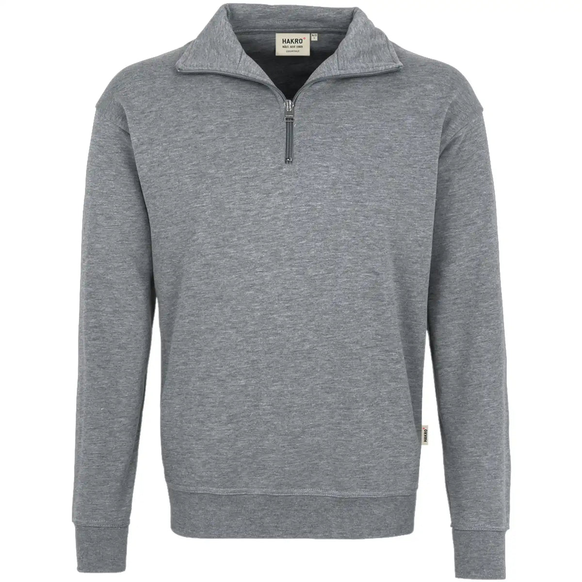 Hakro Premium 451 Zip Sweat-Shirt – grau-meliert
