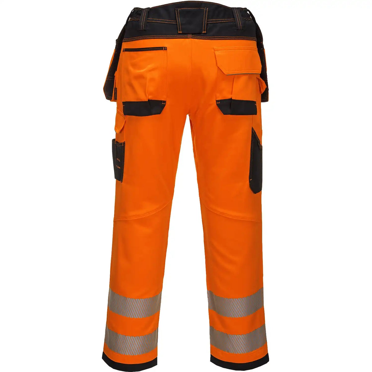 Portwest PW306 Warnschutz Stretch-Handwerkerhose – orange/schwarz
