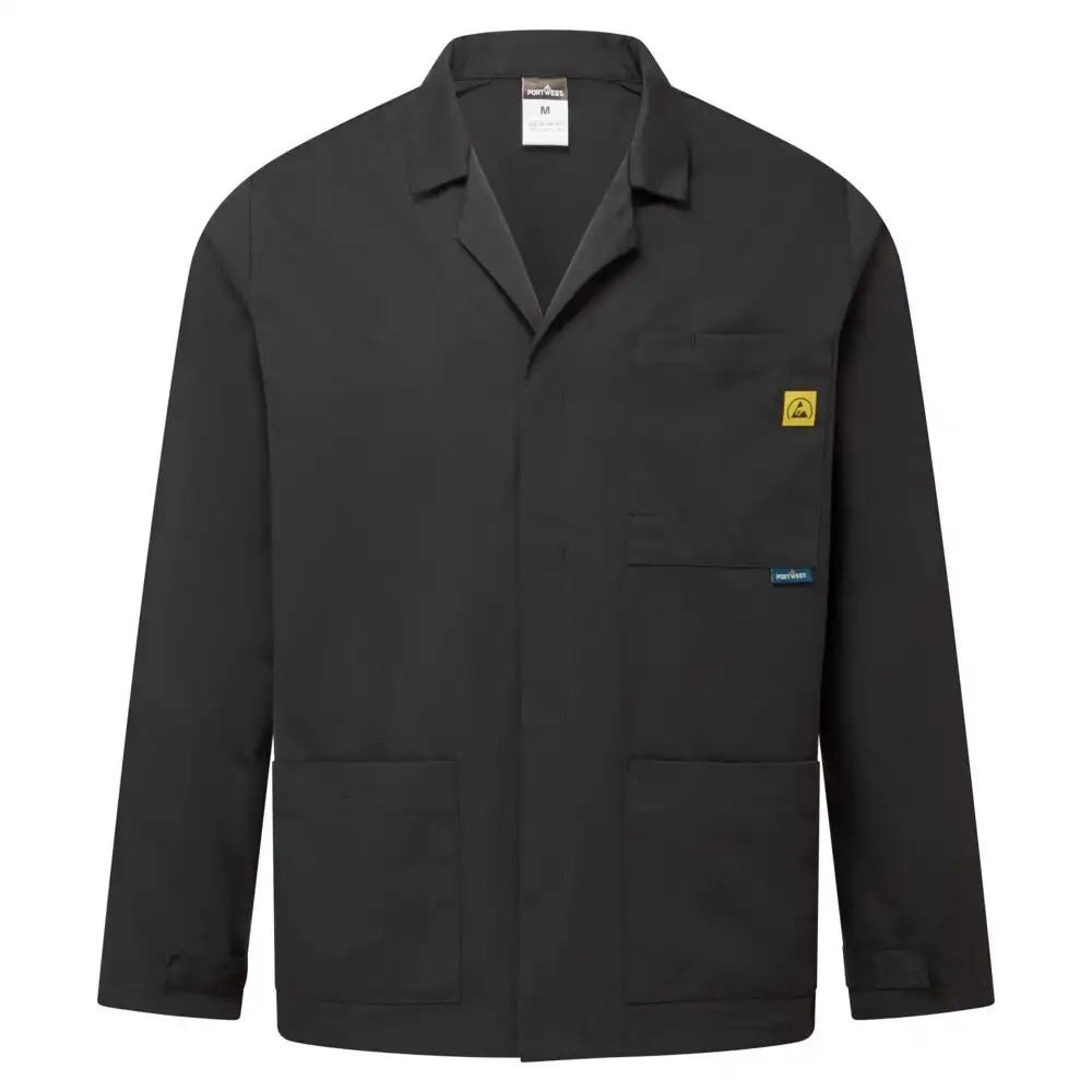 Portwest AS18 ESD Antistatik Laborjacke – schwarz