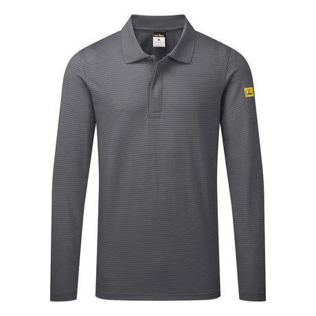 Portwest AS23 ESD Antistatik Poloshirt langarm – grau