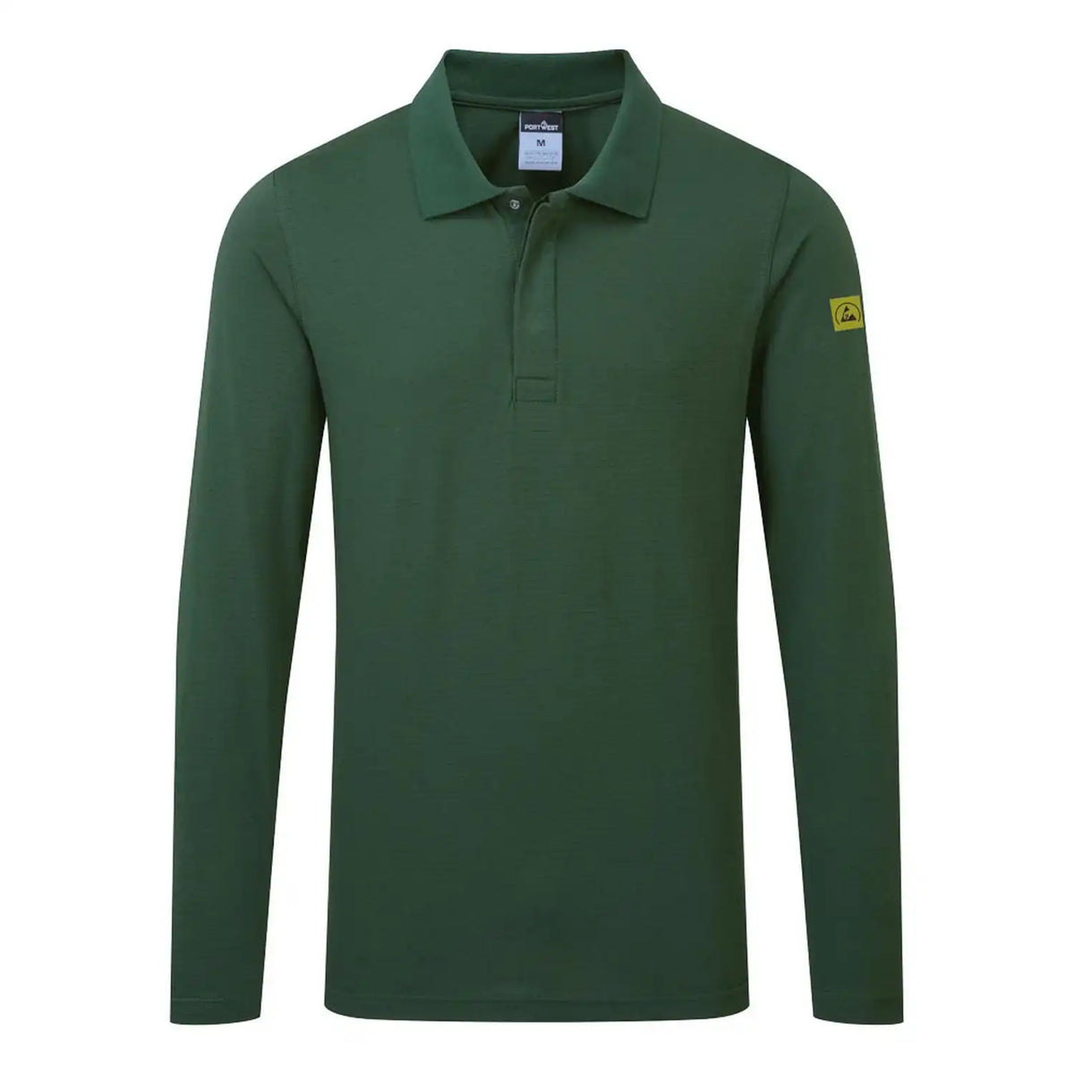 Portwest AS23 ESD Antistatik Poloshirt langarm – waldgrün