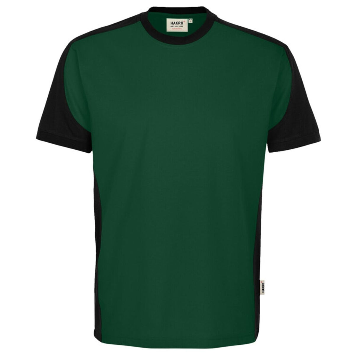 Hakro 590 T-Shirt Contrast Mikralinar Eco – tanne