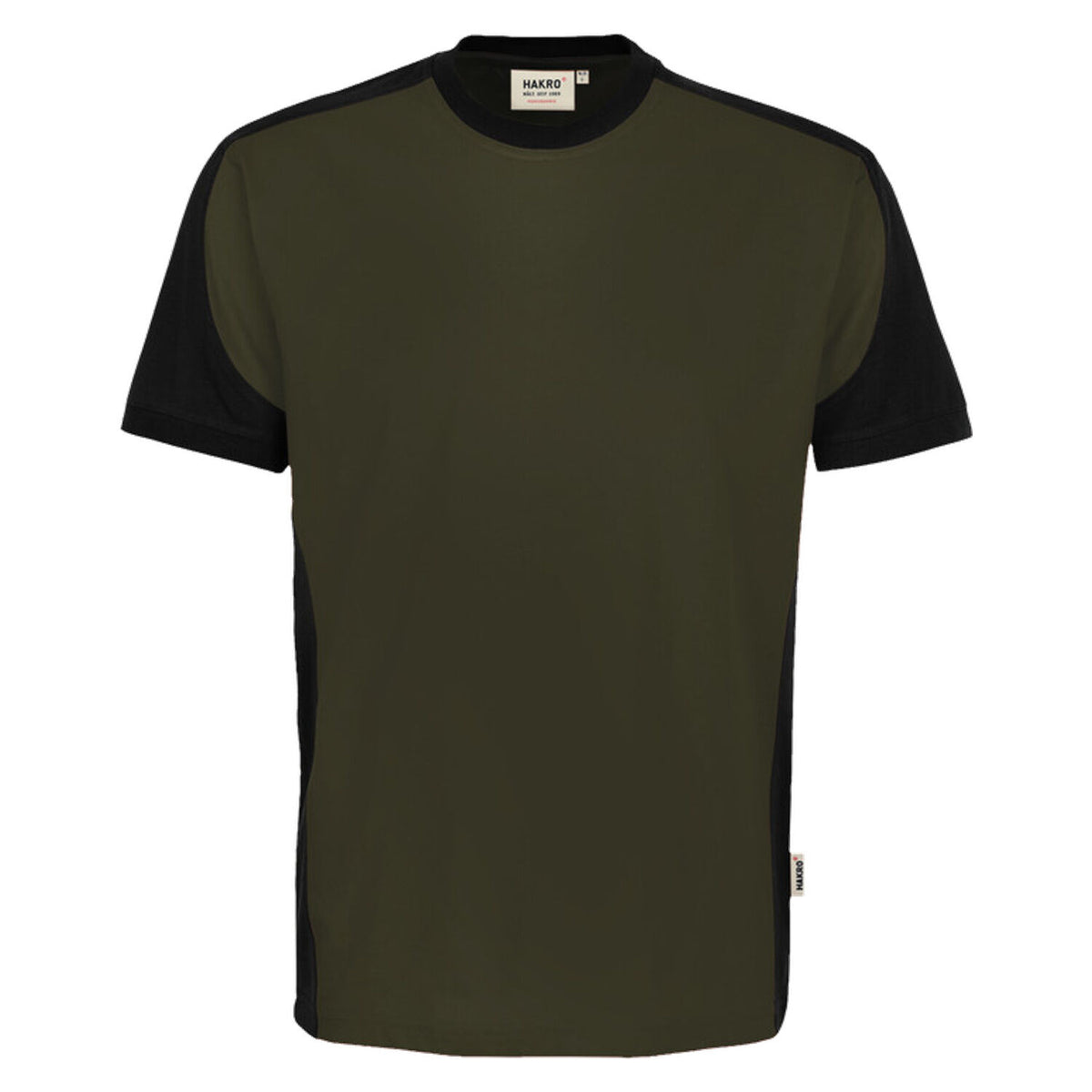 Hakro 590 T-Shirt Contrast Mikralinar Eco – olive