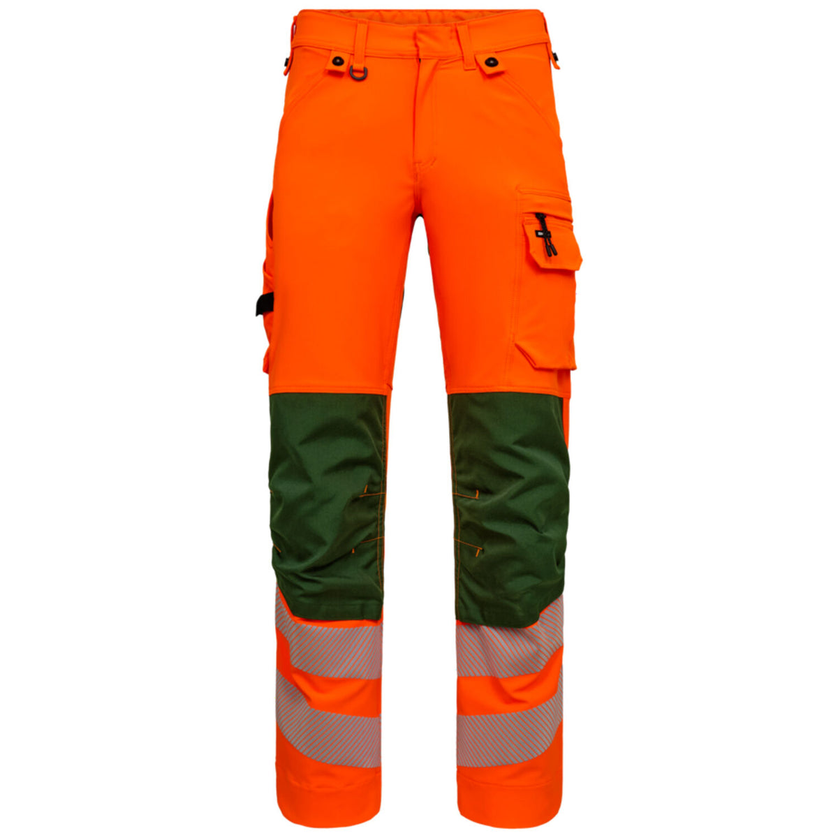 Engel 2345-124 Warnschutz Stretch Arbeitshose – orange/grün