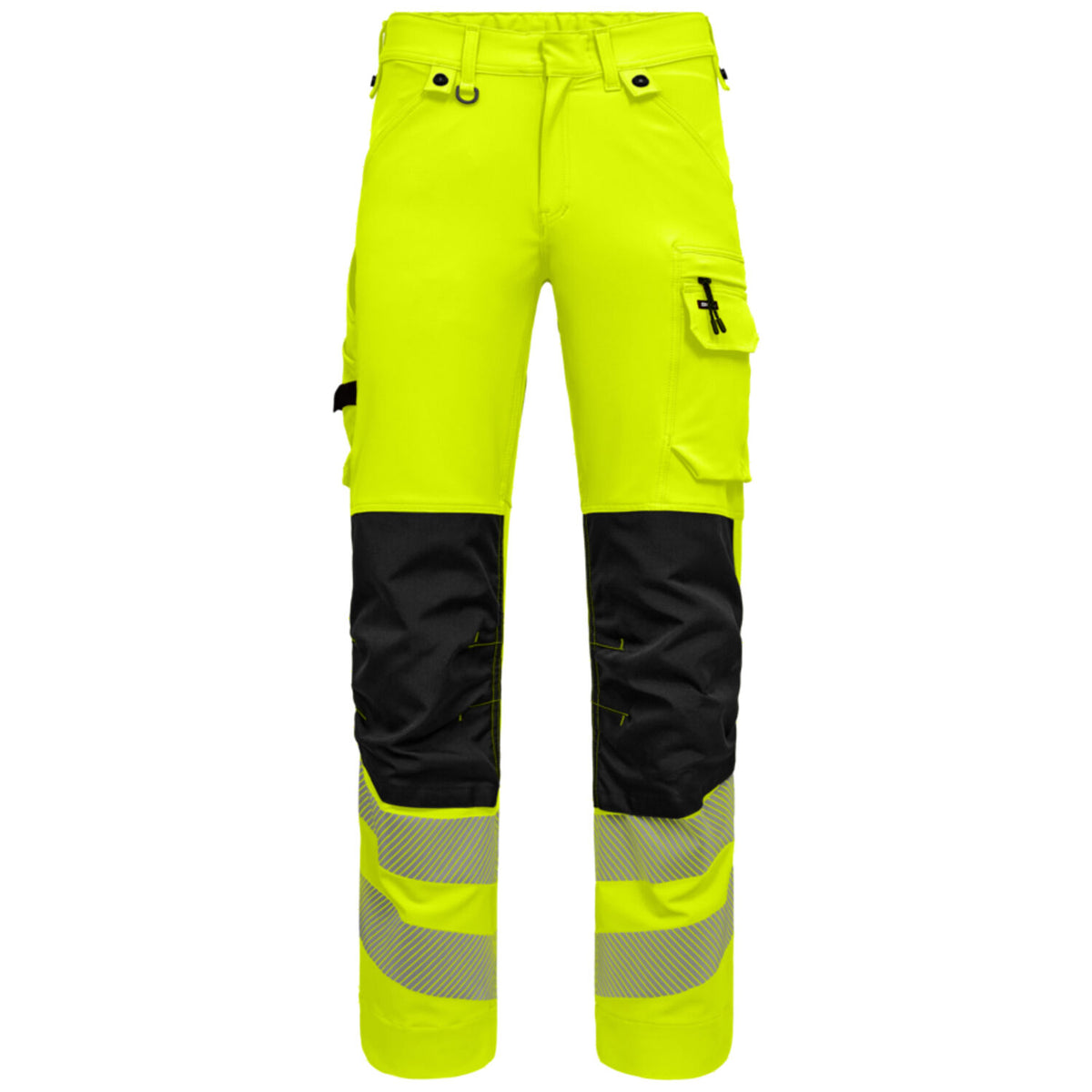 Engel 2345-124 Warnschutz Stretch Arbeitshose – gelb/schwarz