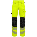 Engel 2345-124 Warnschutz Stretch Arbeitshose – gelb/schwarz