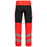 Engel 2345-124 Warnschutz Stretch Arbeitshose – rot/schwarz