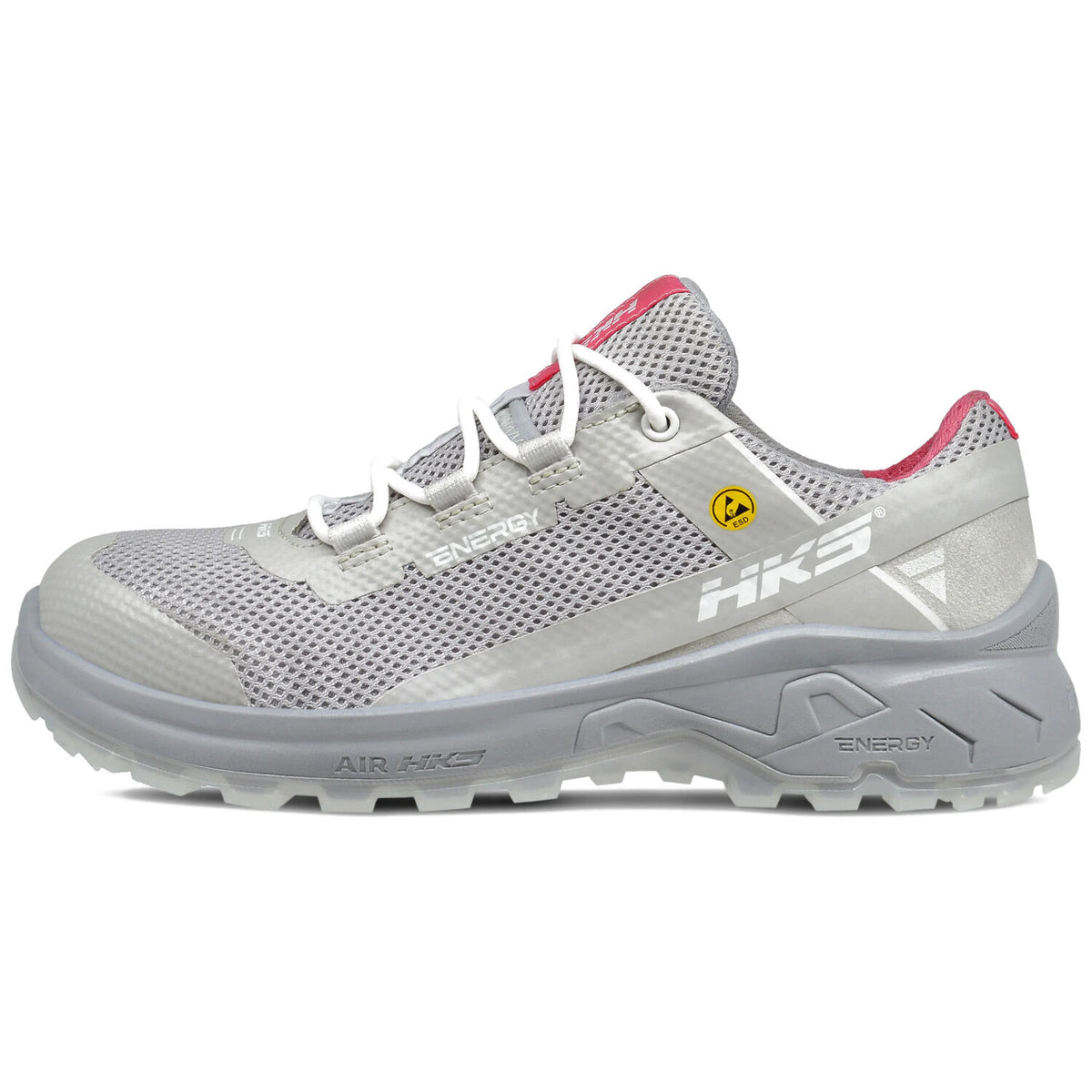 HKS Damen AirFit S1P Sicherheitshalbschuhe pink – grau
