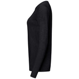 Hakro Damen 135 Pullover Premium-Baumwolle – schwarz
