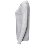 Hakro Damen 135 Pullover Premium-Baumwolle – grau-meliert