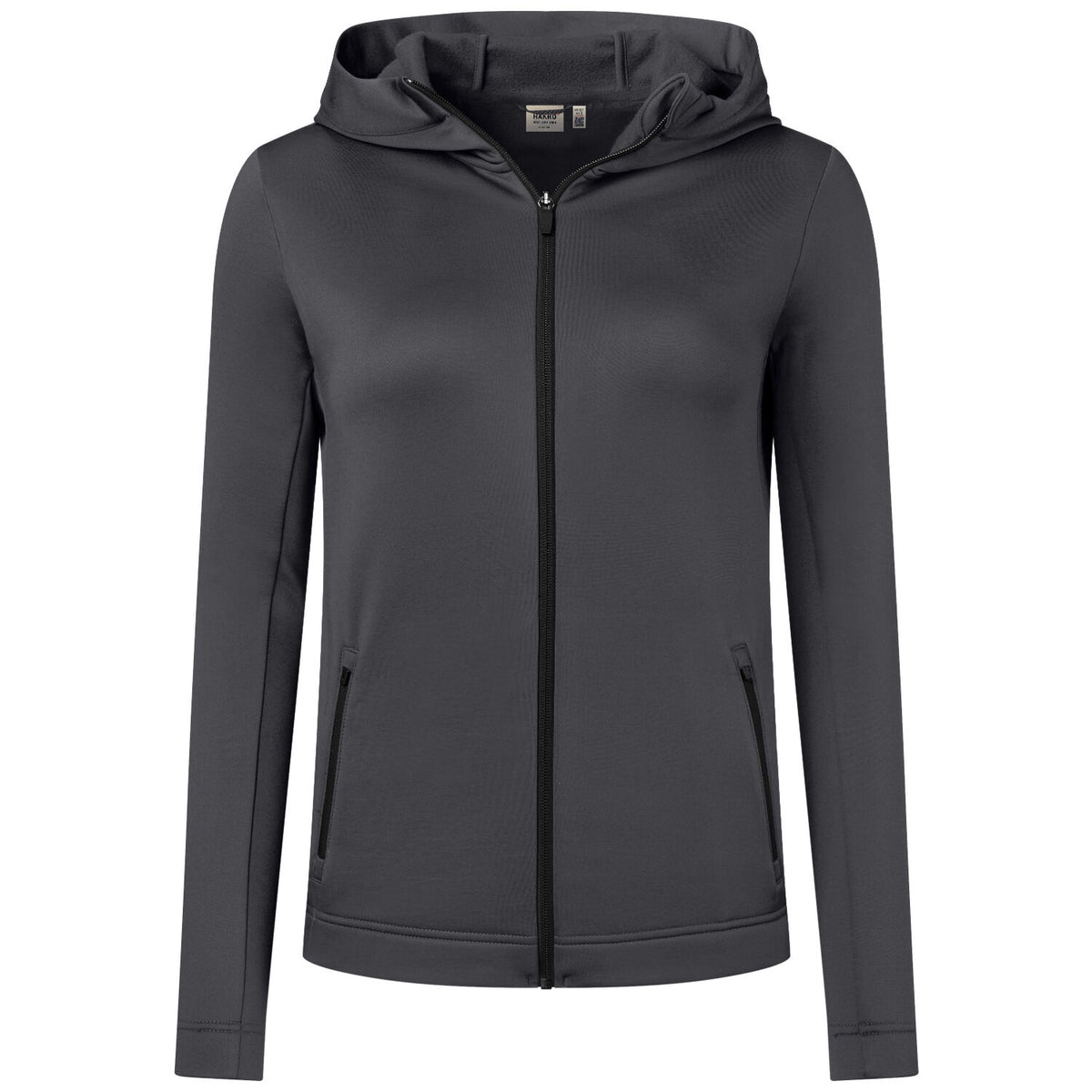 Hakro Damen 273 Kapuzen-Tecjacke ECO – karbongrau