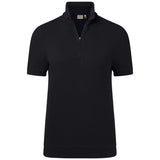 Hakro Damen 334 Zip-Shirt Mikralinar ECO – schwarz