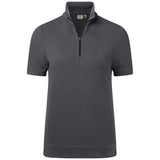 Hakro Damen 334 Zip-Shirt Mikralinar ECO – karbongrau