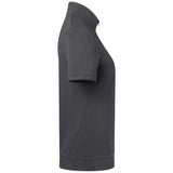 Hakro Damen 334 Zip-Shirt Mikralinar ECO – karbongrau
