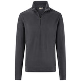 Hakro 535 Langarm-Zip-Shirt Mikralinar ECO – karbongrau