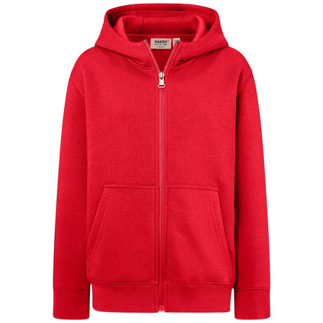 Hakro 565 Kinder Sweatjacke Bio-Baumwolle – rot