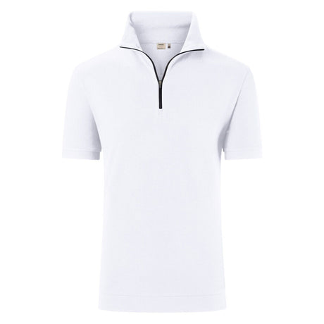 Hakro 534 Zip-Shirt Mikralinar ECO – weiß