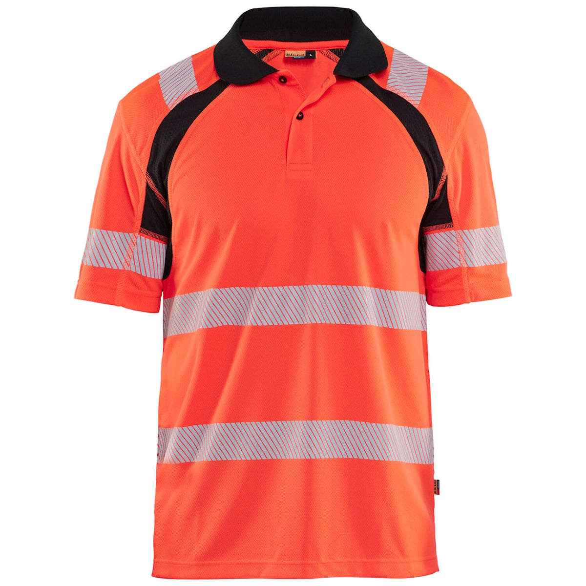 Blåkläder 3595 Warnschutz UV Poloshirt – rot/schwarz