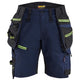 Blåkläder Damen 7175 Arbeitsshorts Striker – dunkelmarine/gelb