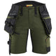 Blåkläder Damen 7175 Arbeitsshorts Striker – waldgrün/schwarz