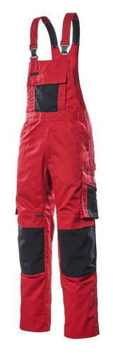 Mascot Augsburg Unique Latzhose – rot/schwarz