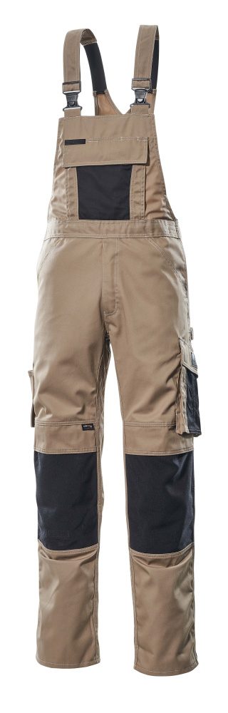 Mascot Augsburg Unique Latzhose – hellkhaki/schwarz
