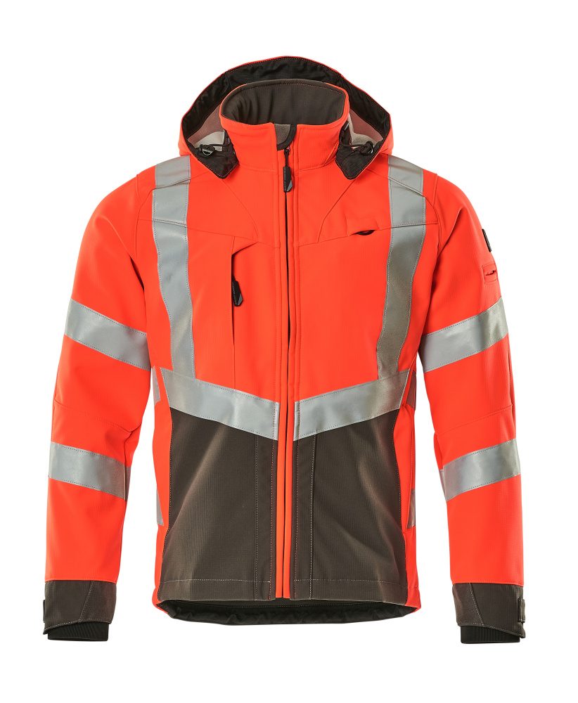Mascot Blackpool zweifarbig WarnSoftshelljacke – rot/anthrazit