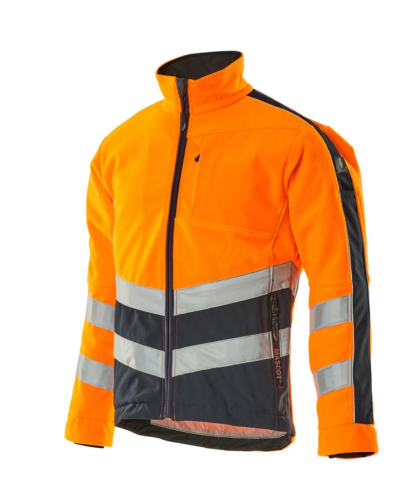 Mascot Sheffield Warnschutz Fleecejacke – orange/schwarzblau