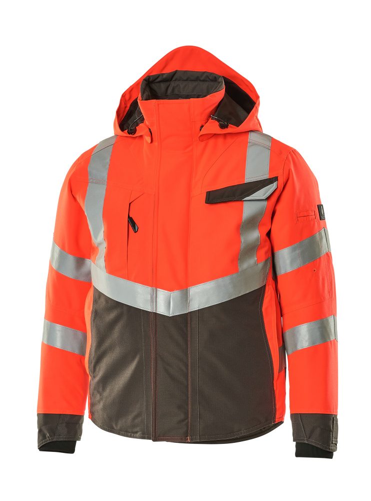 Mascot Hastings Safe Supreme zweif Warnwinterjacke – rot/anthrazit