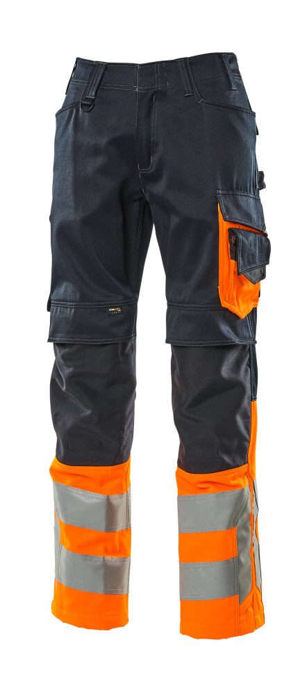 Mascot Leeds Safe Supreme Warnschutzhose – schwarzblau/orange