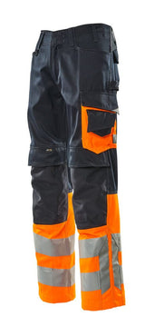 Mascot Leeds Safe Supreme Warnschutzhose – schwarzblau/orange