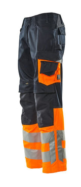 Mascot Leeds Safe Supreme Warnschutzhose – schwarzblau/orange