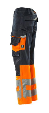 Mascot Leeds Safe Supreme Warnschutzhose – schwarzblau/orange