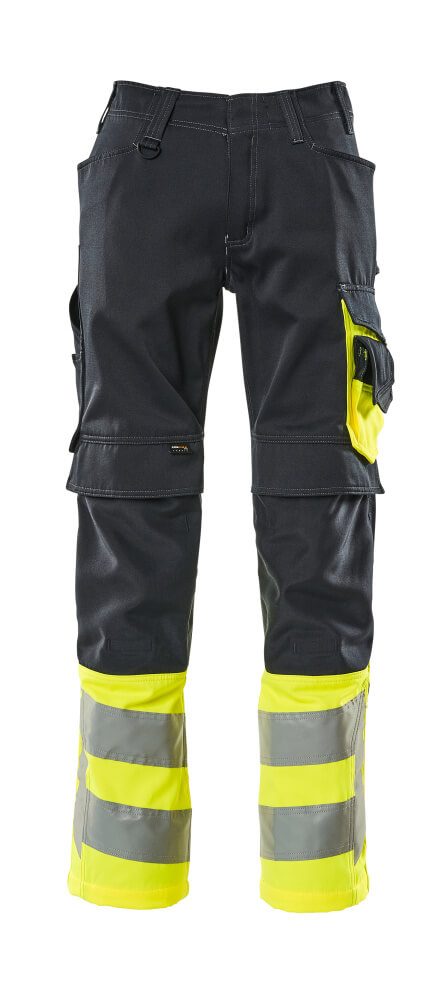 Mascot Leeds Safe Supreme Warnschutzhose – schwarzblau/gelb