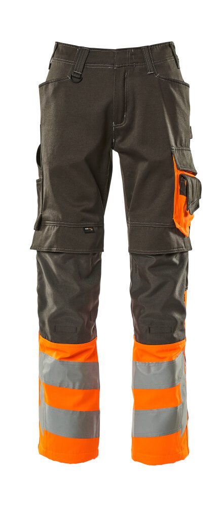 Mascot Leeds Safe Supreme Warnschutzhose – dunkelanthrazit/orange