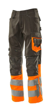 Mascot Leeds Safe Supreme Warnschutzhose – dunkelanthrazit/orange
