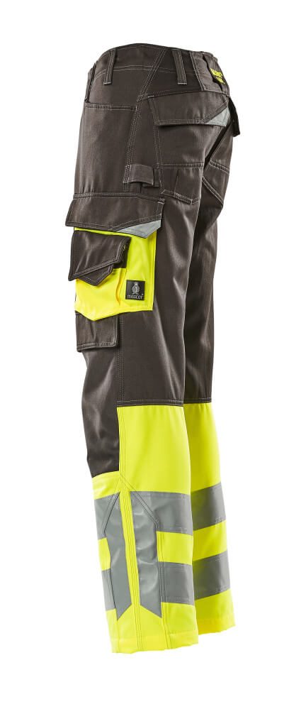 Mascot Leeds Safe Supreme Warnschutzhose – dunkelanthrazit/gelb