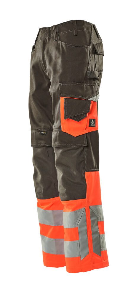 Mascot Leeds Safe Supreme Warnschutzhose – dunkelanthrazit/rot