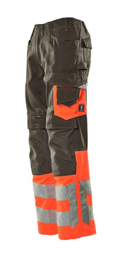 Mascot Leeds Safe Supreme Warnschutzhose – dunkelanthrazit/rot